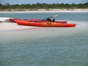 Kayaks on Honeymoon Island