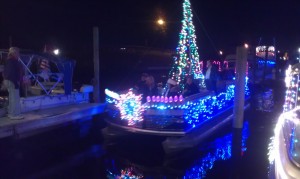 lighted boat parade in Tarpon Springs