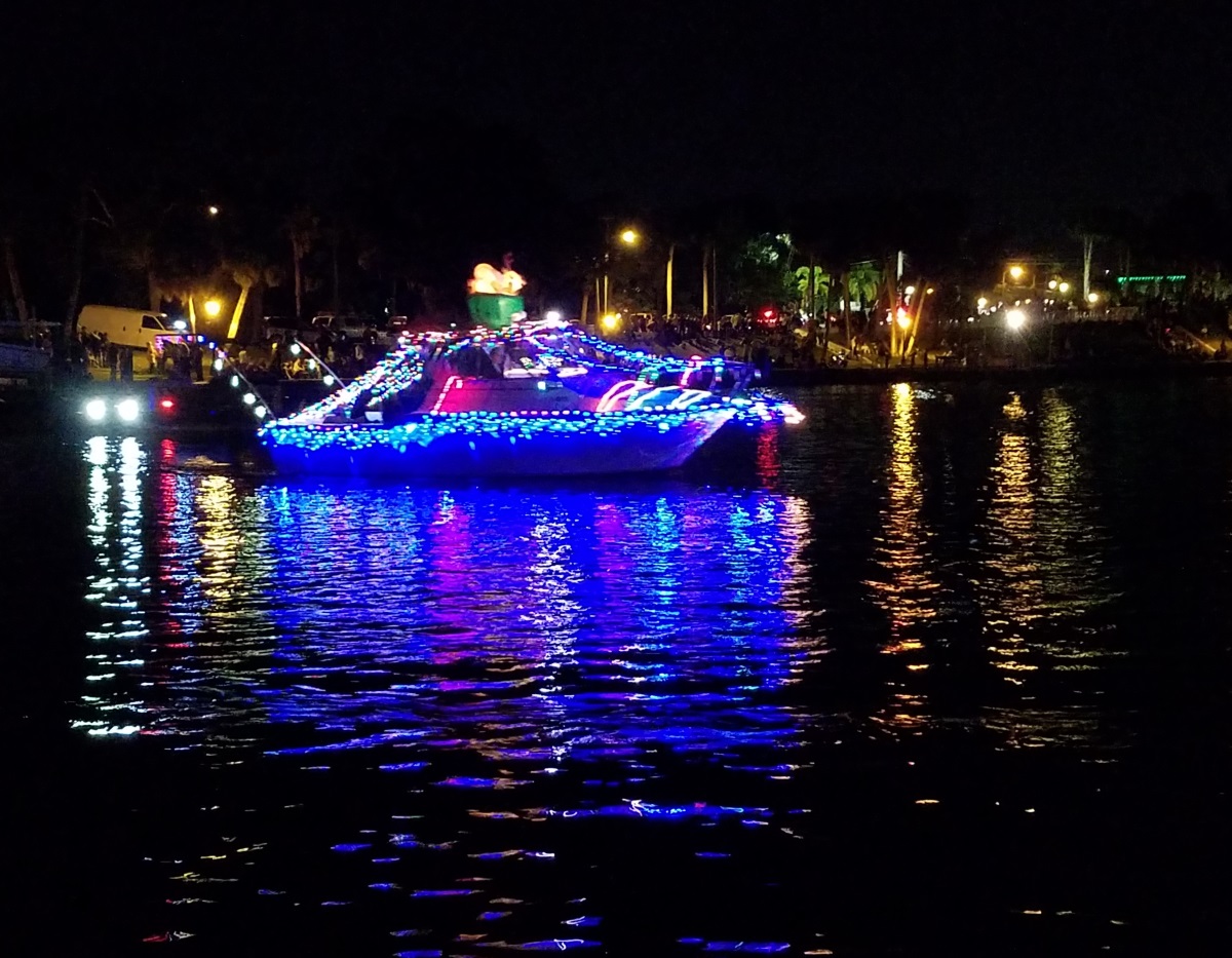 Lighting up the Holiday at Tarpon Springs Boat Parade